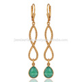 Beautiful Green Onyx Hammered Handmade yellow Gold Plated Sterling Silver